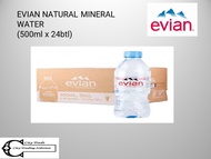 Evian Natural Mineral Water 500ml x 24 bottles