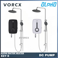 ALPHA EZY I Rain Shower Instant Water Heater DC Pump Ivory White / Matt Black