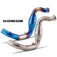G310GS G310R G310RR Motorcycle Modified Front Exhaust Pipe Titanium Alloy Exhaust Pipe Roasted Blue 