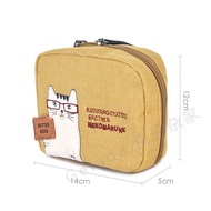 Exported to Japan 23 autumn and winter new glasses cat family series mobile phone portable crossbody bag multi-compartment large cloth bag shoulder 【SSY】