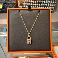 Hermes Kelly Cadenas玫瑰金藍寶石頸鏈