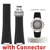 Rubber Strap for PP Nautilus with Connector 5711/1A 5726 5980 5990 | 25x13mm Notched Design | Specia