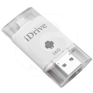 iDrive/iReader แฟลชไดรฟ์ เชื่อมต่อ บันทึกข้อมูล (iPod,iPhone,iPad) 16GB (สีขาว)