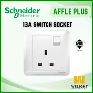 Schneider Affle Plus 13A 1G Switch Socket Outlet (WHITE)