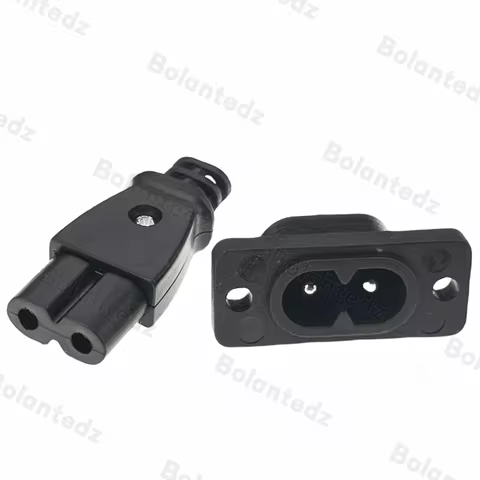 C8 Male Power Socket C7 FemalePlug Power Outlet Embedded Electric Connector Connector 35mm*15mm AC 2