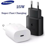 SAMSUNG 25 WATT TYPE C HOLE ADAPTOR SUPER FAST CHARGING TYPE C ADAPTOR BLACK WHITE