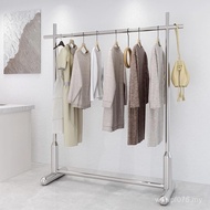 Women's Clothing Store Light Luxury Stainless Steel Display Rack Clothes Brushed Goods Rack Industri