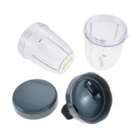 4Pcs Blender Cups 18oz/24oz for Nutribullet Pro 900w 600w Serise Replacement Parts with Flip-Top To-