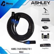 Ashley Pro Audio System XLR 1 Male to 2 XLR Female Cable original Ashley full copper cable Audio Mix