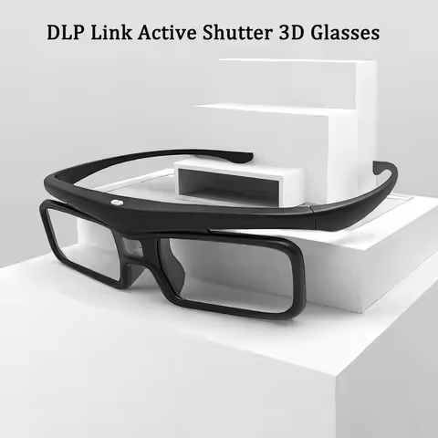 2025 New DLP Link Active Shutter 3D Glasses USB Rechargeable Eyeglasses for Home Cinema DLP Projecto
