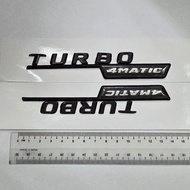 emblem turbo 4matic sepasang fender kiri kanan merc benz gla45 cla45 a45