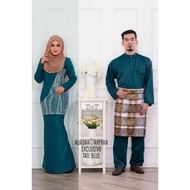 Baju Raya Couple Set Suami Isteri: Baju Kurung Moden X Baju Melayu Exclusive