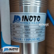 Pompa Submersible Inoto 3in 3" Pompa Celup  satelit + CONTROL BOX + KABEL Pompa 0.25hp 0.33hp 0.5hp 