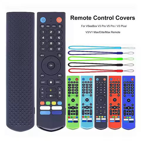 Silicone Cover For VSeeBox V3 V5 Pro /V3 Plus/V3/V1 Max/Elite/Max Remote Controller Case with Lanyar