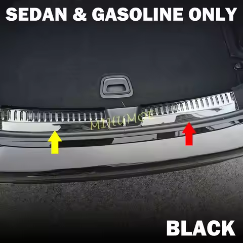 Stainless Steel Rear Trunk Sill Scuff Kick Protector Cover Trim Sticker For 2024 2025 Mercedes Benz 