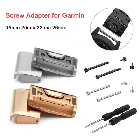 2PCS Metal Screw Adapter for Garmin Watch Band Pins for Garmin Fenix 6x Pro 7x 5 6 Leather Metal Str