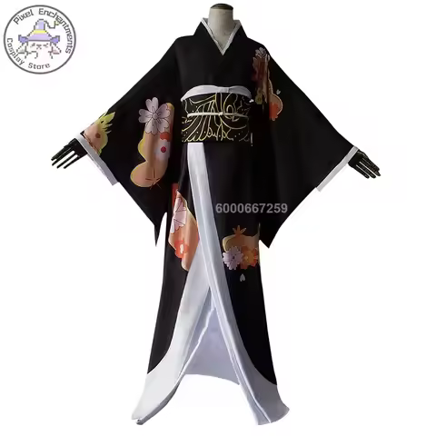 Popular Anime Kibutsuji Muzan Cosplay Costume Hot Role Play Women Kimono Uniforms Clothes Wig Dresse