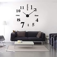 3D Mirror Surface Wall Clock Sticker Alloy Aluminum Wall Silent Clock Decor DIY Home Office Livingroom Decoration Decal Stickers