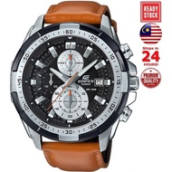 Edifice EFR 539 Brown Leather Black Face Jam Tangan Lelaki mens watch chronograph