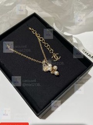 ⭐𝑪𝒉𝒂𝒏𝒆𝒍 香奈兒 葡萄珍珠金色項鏈 頸鏈 請認證mia12138.賣家 生日禮物 情人節 Necklace  Birthday Present Valentine's Day