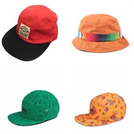 WAKAI Authenthic 5 Panel Cap Bucket ALEGRIA 5, LIBERTAD 5, Red, Cotton Button Hats Summer Beach Casu