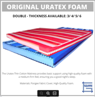 ORIGINAL Uratex Foam 4 inches thick  with cover CLICK VARIANT 4x30x75  /  4x36x75  /   4x48x75  /  4x54x75  /  4x60x75 URATEX FOAM click variant, sizing guide in picture