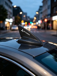 Carbon Fiber Accessories Car Roof Shark Decals Sticker for Mitsubishi X-pander Pajero L200 Triton Ga