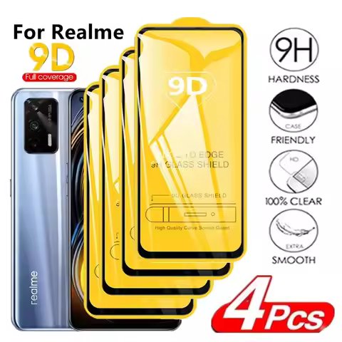 9D Full Cover Protective Glass For Realme 8 Pro 7 10 6 5 3i 5i 5s 6i 6s 7i 8i 8s C21 C21Y C25S C25Y 