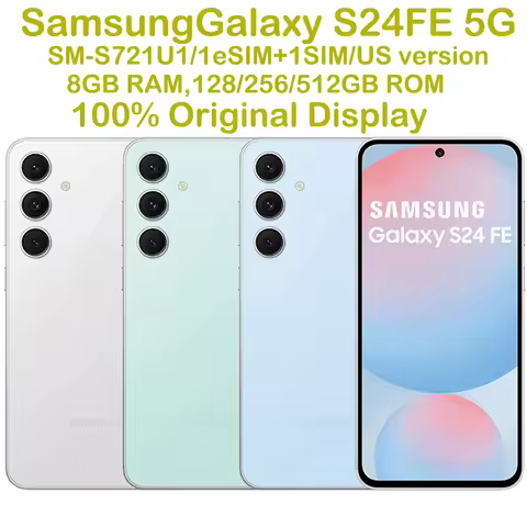 Samsung Galaxy S24FE 5G S721U1 Android Smartphone 6.7-inch AMOLED Screen 4700mAh Samsung Phone 5000M
