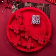 Blessing word door sticker decoration New Year Chinese New Year three-dimensional wall sticker layou