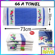 66 A 皇后巾 SOFT FACE TOWEL 30CM X 73CM TERMURAH TUALA MUKA SMALL TOWEL WATER ABSORBENT SERAP AIR