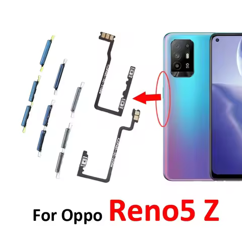 Phone Housing Power Volume Button For Oppo Reno5 Z New On Off Up Down Key Internal Flex Cable Part F