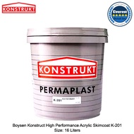 Boysen Konstrukt Permaplast High Performance Acrylic Skimcoat K-201 - 16 Liters