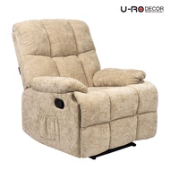 U-RO DECOR เก้าอี้/โซฟาพักผ่อน ปรับนอนได้พร้อมที่วางขา รุ่น JACKSON (แจ๊คสัน) สีน้ำตาล Recliner chai