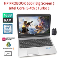 GAMING Window 10 HP Probook 650 CORE I5-4TH Business Laptop 16GB RAM 512GB SSD BUSINESS LAPTOP