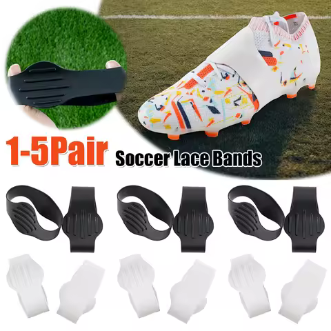 1 Pair Soccer Lace Bands Silicone Soccer Cleat Lace Cover Soccer Shoe Band Sports Accessory for Foot
