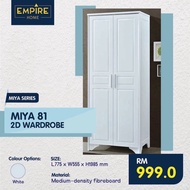 [EMPIRE HOME] 2 Door Wardrobe / Almari Baju 2 Pintu / White / Free Installation &amp; Delivery
