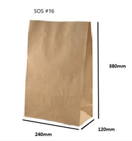 PAPER BAG SOS #16 BROWN KRAFT (250pcs/ctn)