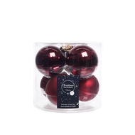 9140399 Oxblood Baubles Glass (⌀ 8 cm) - Decoris Christmas Bauble ลูกบอลตกเเต่งต้นคริสต์มาส