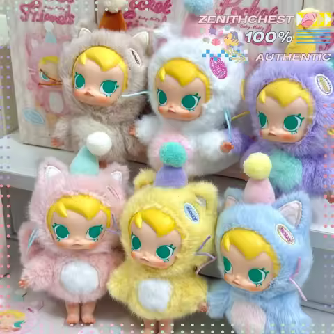 Authentic POP MART Baby Molly Pocket Friends Series Blind Box Plush Pendant Portable Charm Ornaments