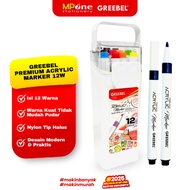 Greebel Acrylic Marker 12 Colors Premium Single Head Acrylic/ GREEBEL Acrylic Marker Pen