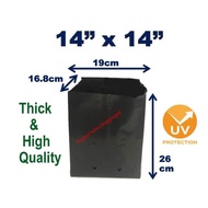 Polybag 14" x 14" (1kg) - 25pcs Thick UV / Polybag Pertanian"