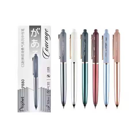 PROPHET COURAGE Gel Pen 0.5mm Rose Gold Pen Clip Low Center of Gravity CS Double-ball Pen Tip Alpha 