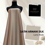 Kain Satin Premium Armani Silk Original Warna Coksu Latte