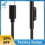 Nylon Braided Surface Connect to USB-C Charging Cable PD 15V for Surface Pro 7/6/5/4/3,Laptop 3/2/1,Surface Go