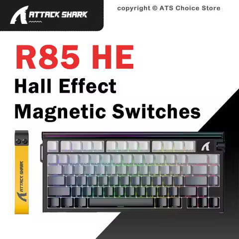 ATTACK SHARK R85 HE 75% Wired Magnetic Keyboard 8000Hz Rapid Trigger Hall Effect RGB Lightbox Knob L