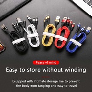 discount 3 In 1 Multi Charging Cable, Premium Nylon Braided USB To Type C Micro USB Lightning Fast C