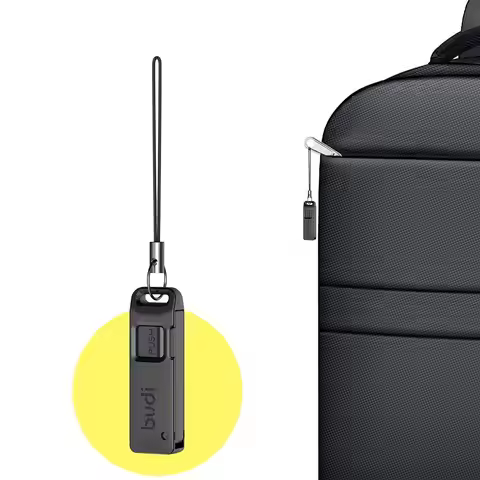 BUDI SIM TF Card Slot Storage Box With Mobile Phone Card Ejector Pin Anti-Lost Lanyard Universal Pho