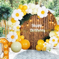 Birthday Arch Decoration Package Arch Balloon Happy Birthday Set Daisy Flower Theme Character