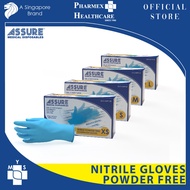 am4v4kjapp[Bundle of 2] ASSURE Soft Nitrile Gloves Powder-Free Blue 100 Pce/Box